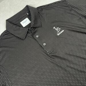 Bermuda Sands Polo Shirt Mens XL Gray Polka Dot Birkdale Golf Arnold Palmer